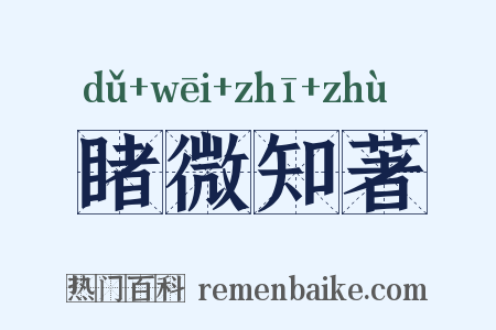 睹微知著是什么意思的图片